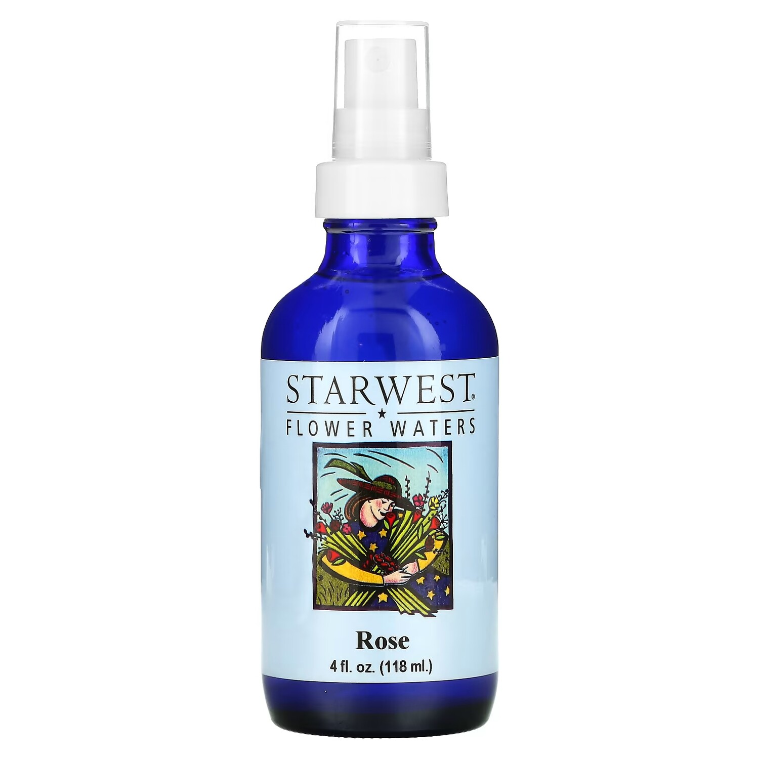 Вода цветочная Starwest Botanicals Flower Waters Rose, 118 мл starwest botanicals цветочная вода с розой 118 мл 4 жидких унции