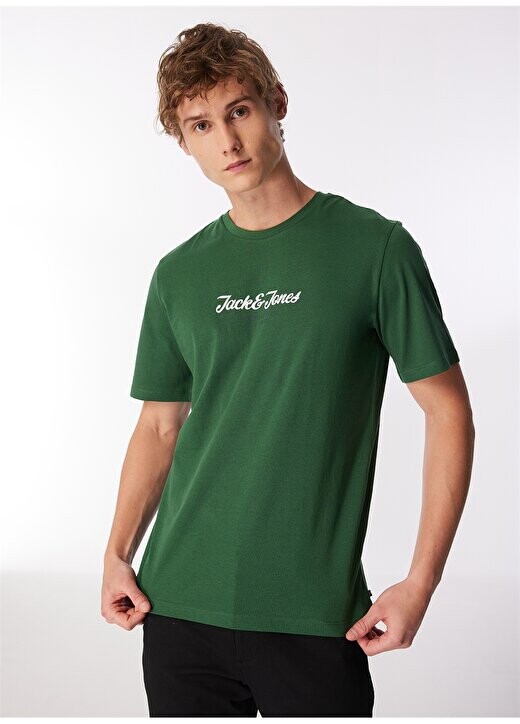 

Зеленая мужская футболка с круглым вырезом JJHENRY TEE SS CREW NECK Jack & Jones, зеленый