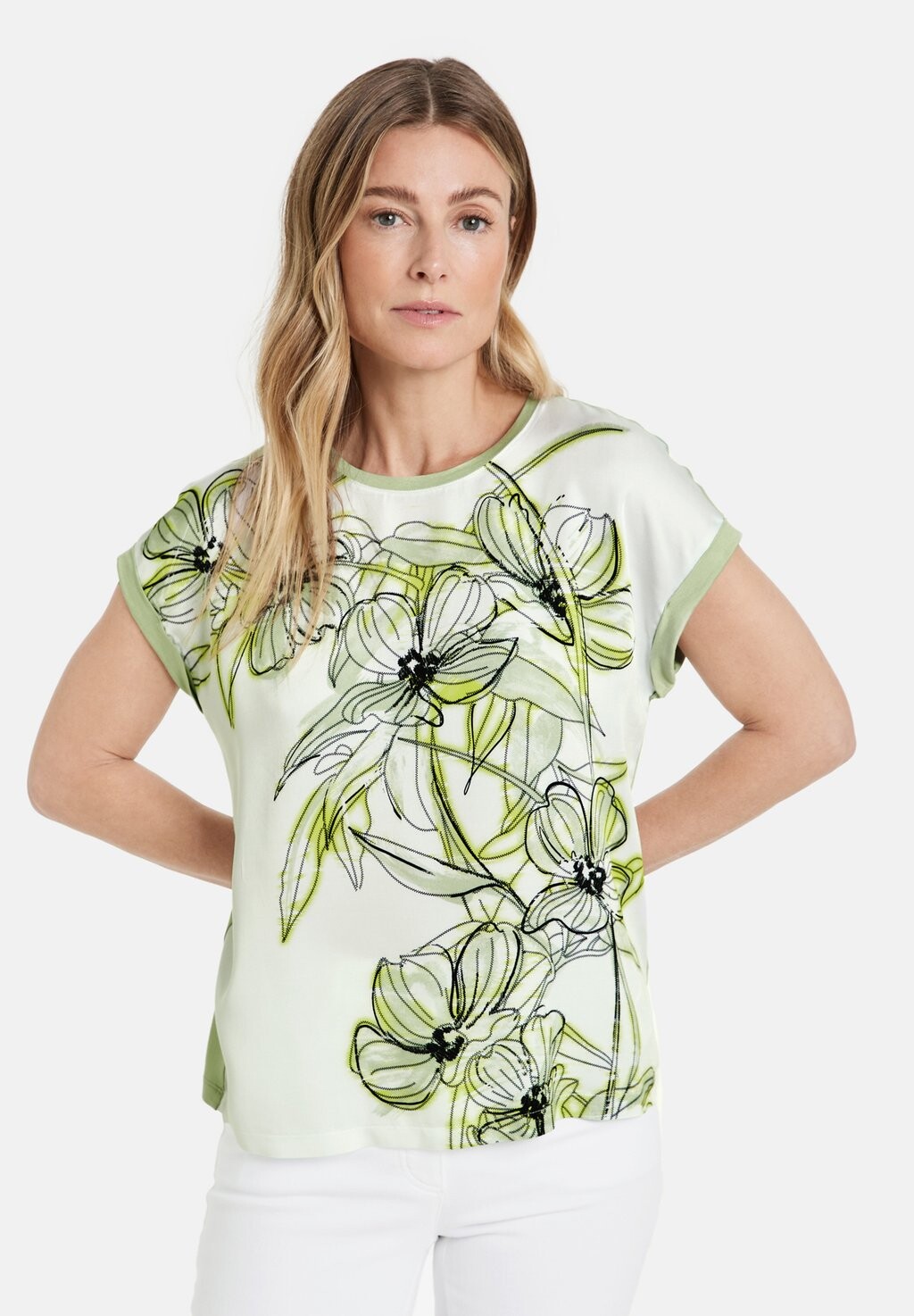 

Блузка MIT PATCH UND FRONT Gerry Weber, светло-зеленый