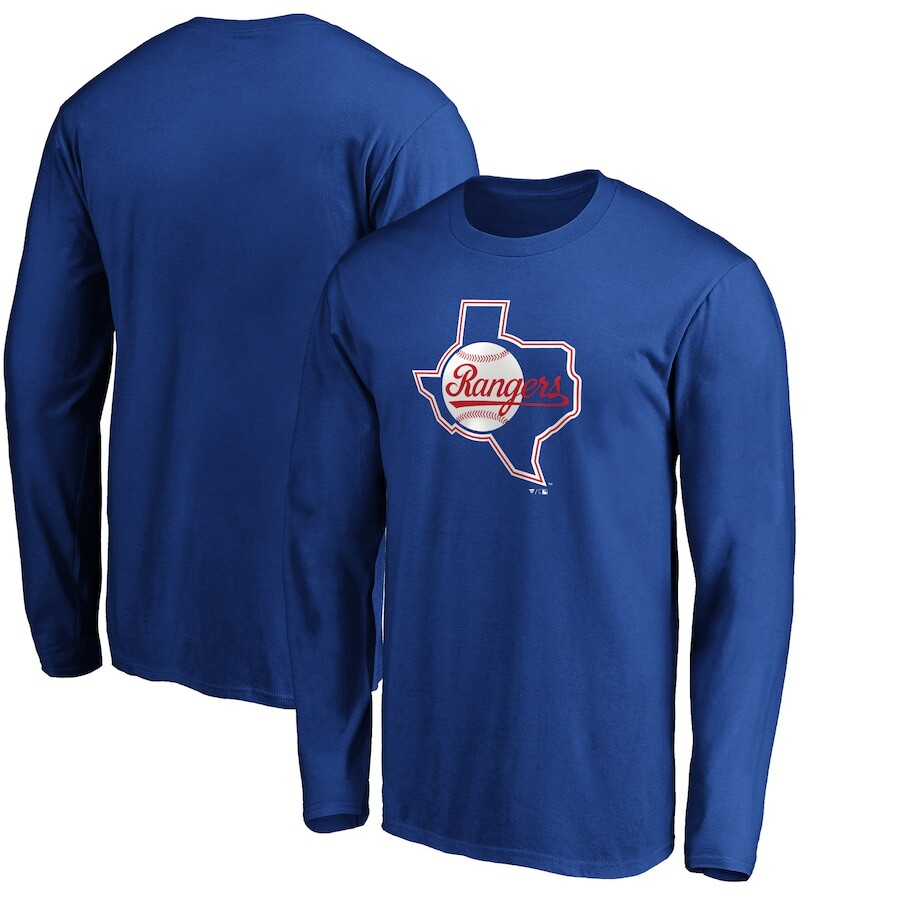 

Футболка с длинным рукавом Fanatics Branded Texas Rangers, роял