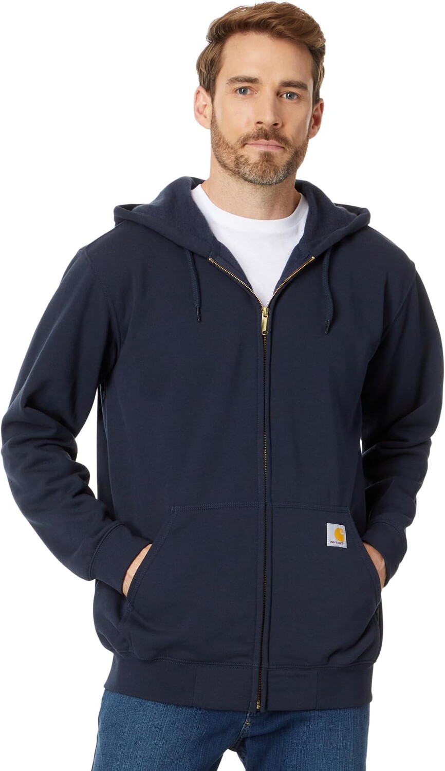 

Толстовка MW с капюшоном на молнии спереди Carhartt, цвет New Navy