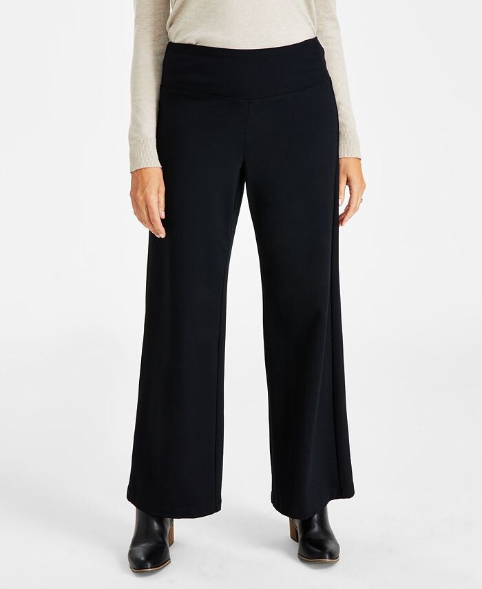 

Женские широкие брюки Ponté-Knit Style & Co, цвет Deep Black