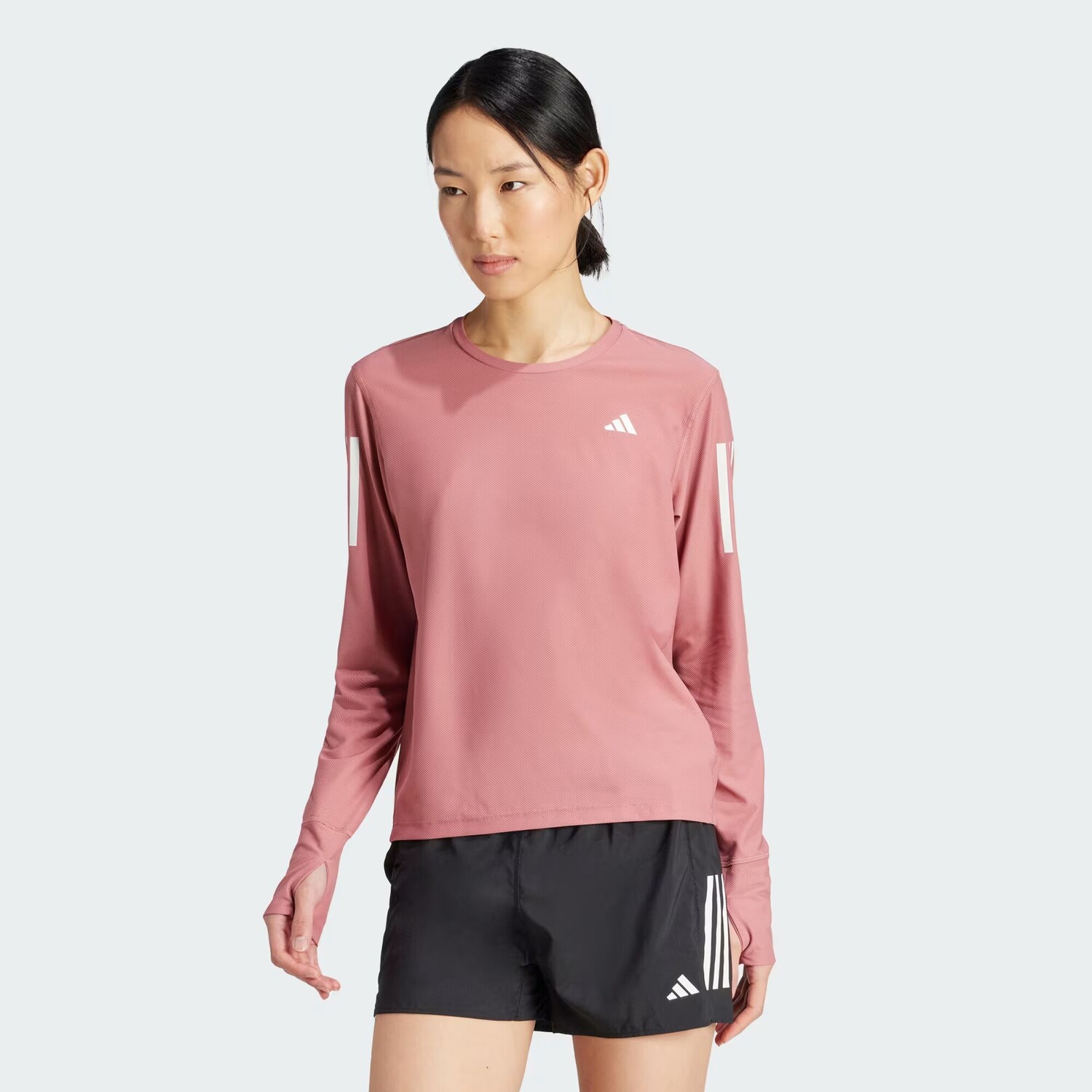 

Футболка с длинными рукавами Own The Run Adidas, цвет Preloved Crimson