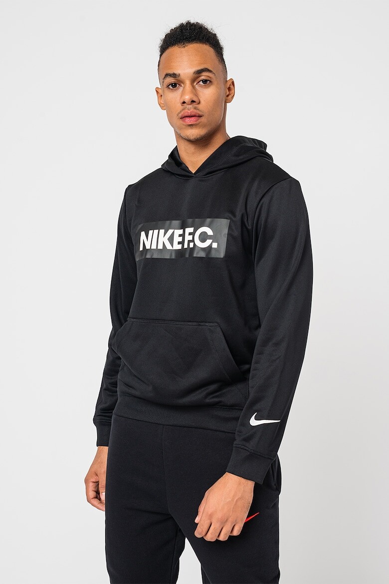 

Футбольная худи Nike FC с технологией Dri-Fit и прорезиненным логотипом Nike, черный