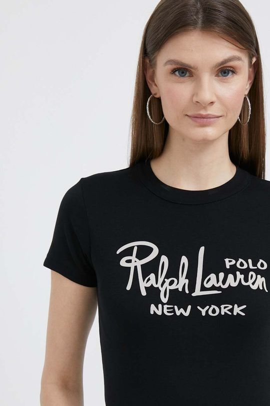 

Хлопковая футболка Polo Ralph Lauren, черный