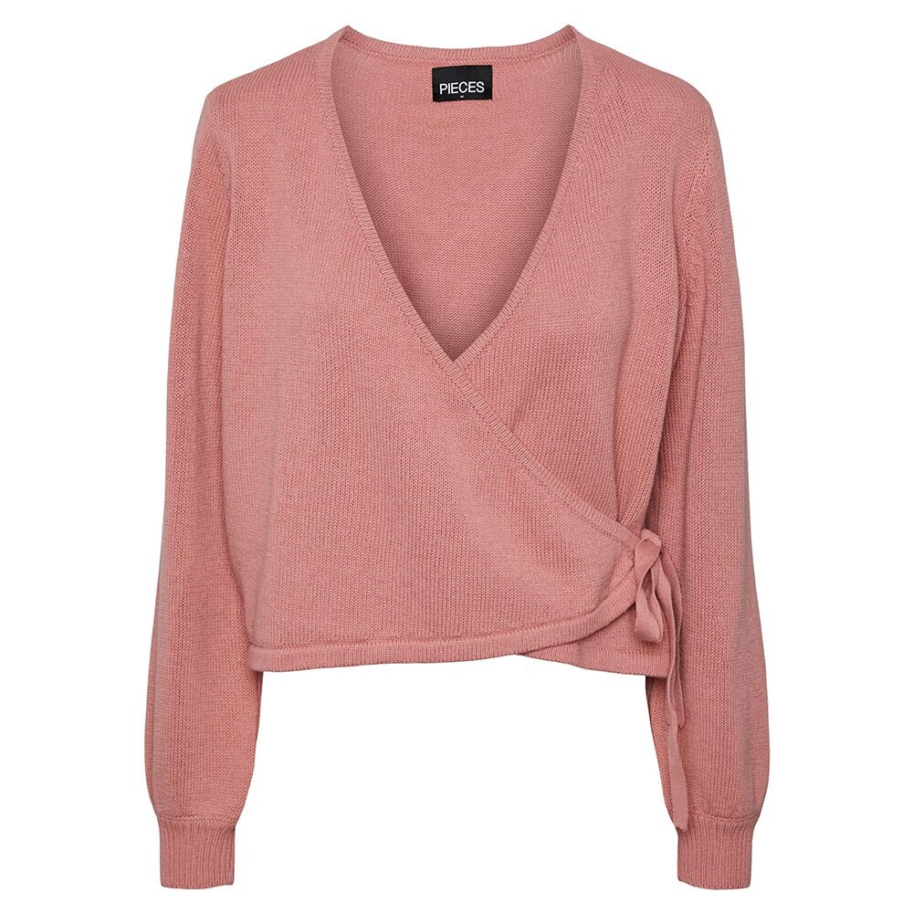 

Свитер Pieces Trista Wrap V Neck, розовый