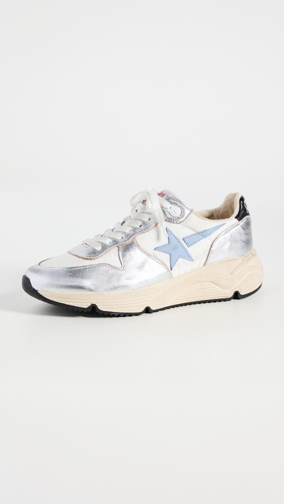 

Кроссовки Golden Goose Running Sole Nylon Upper and Toe Box Laminated, серебряный