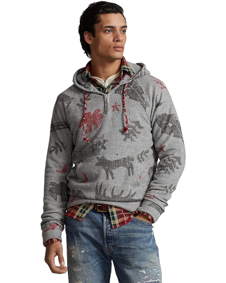 

Худи Polo Ralph Lauren Brushed Fleece Graphic, цвет Collegiate Heather