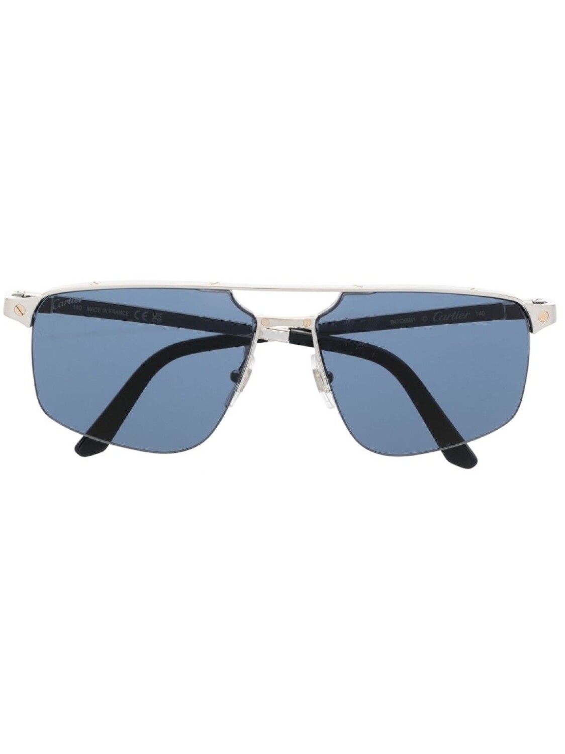 

Cartier Eyewear солнцезащитные очки-пилоты, серебристый