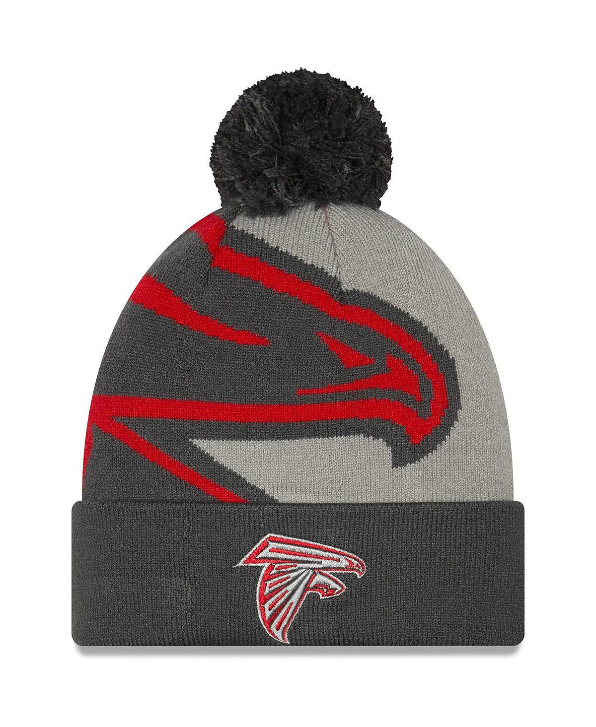 

Мужская графитовая вязаная шапка с манжетами Atlanta Falcons Logo Whiz Redux New Era