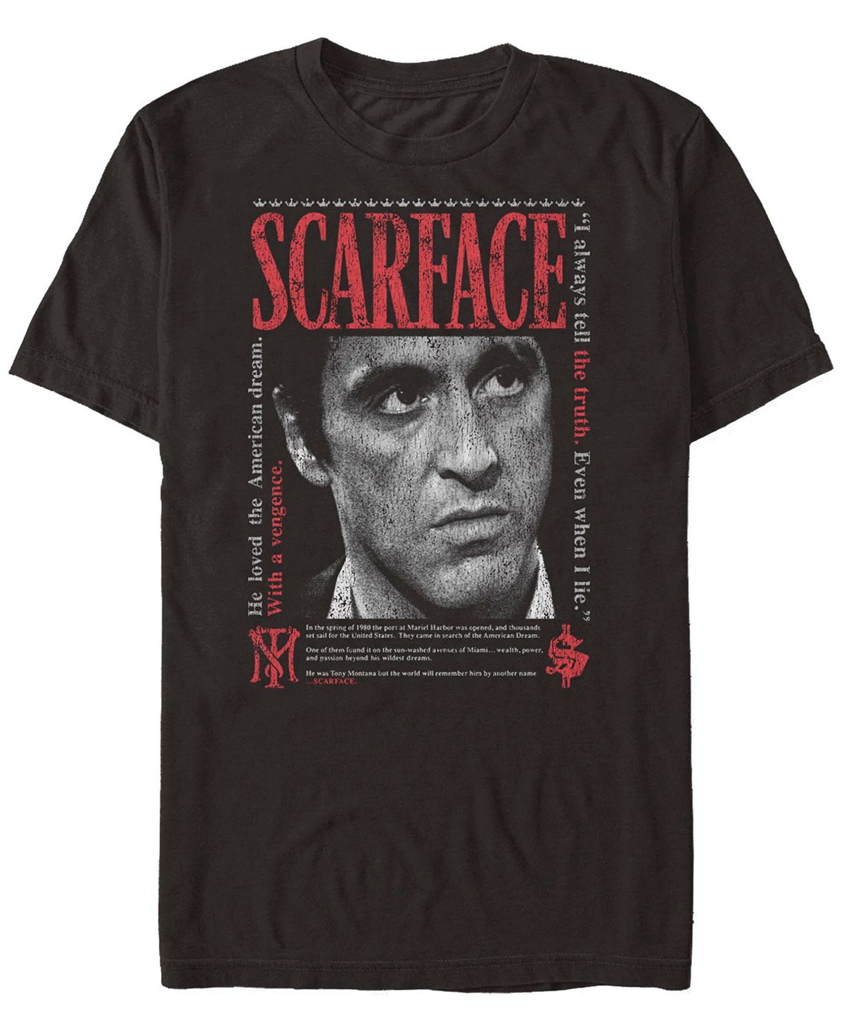 Мужская футболка Scarface Stare Down с короткими рукавами Fifth Sun