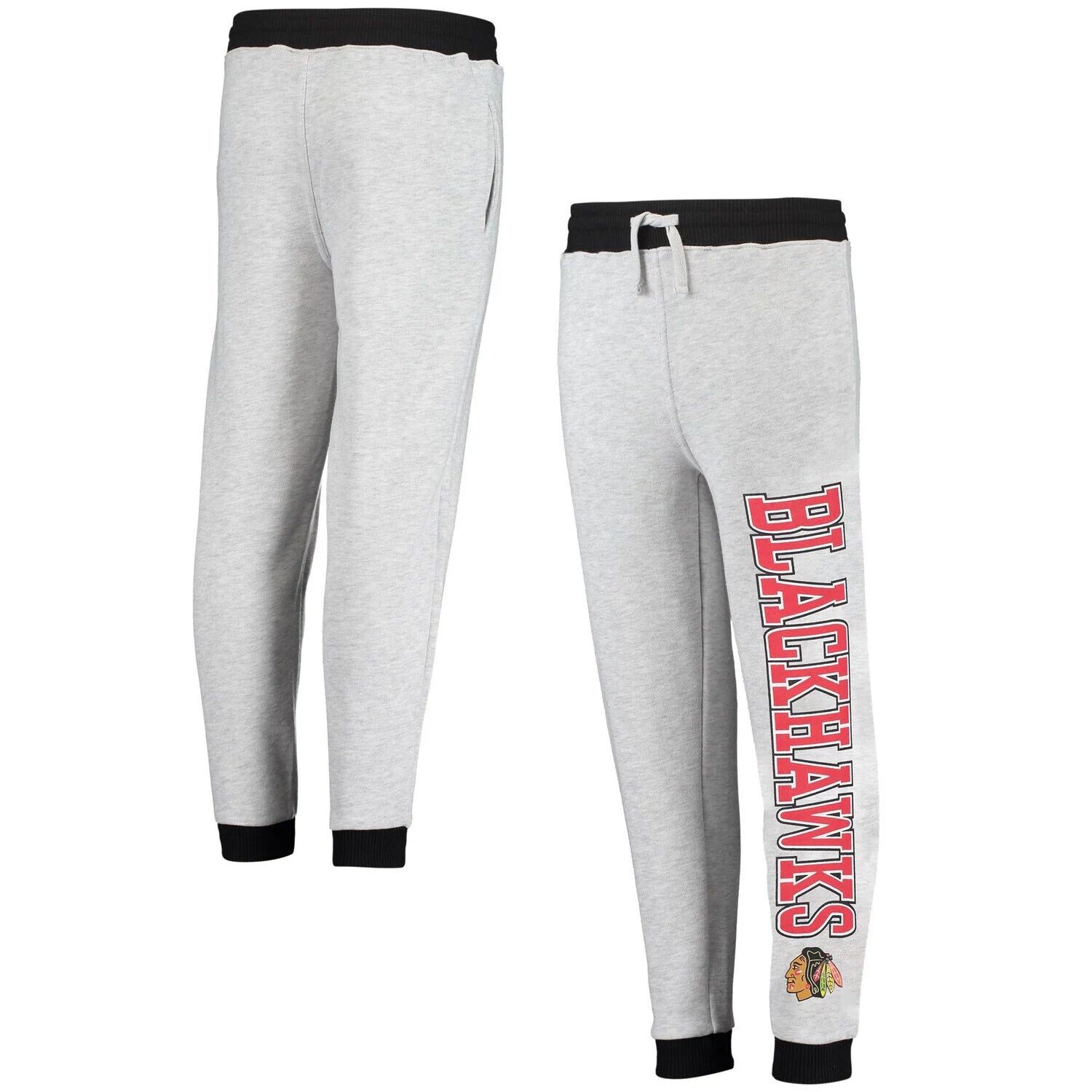 

Молодежные серые спортивные штаны Chicago Blackhawks Skilled Enforcer Outerstuff