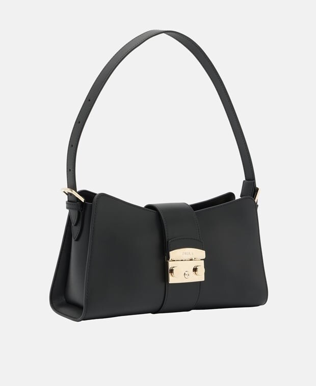 

Кожаная сумка через плечо Furla, черный