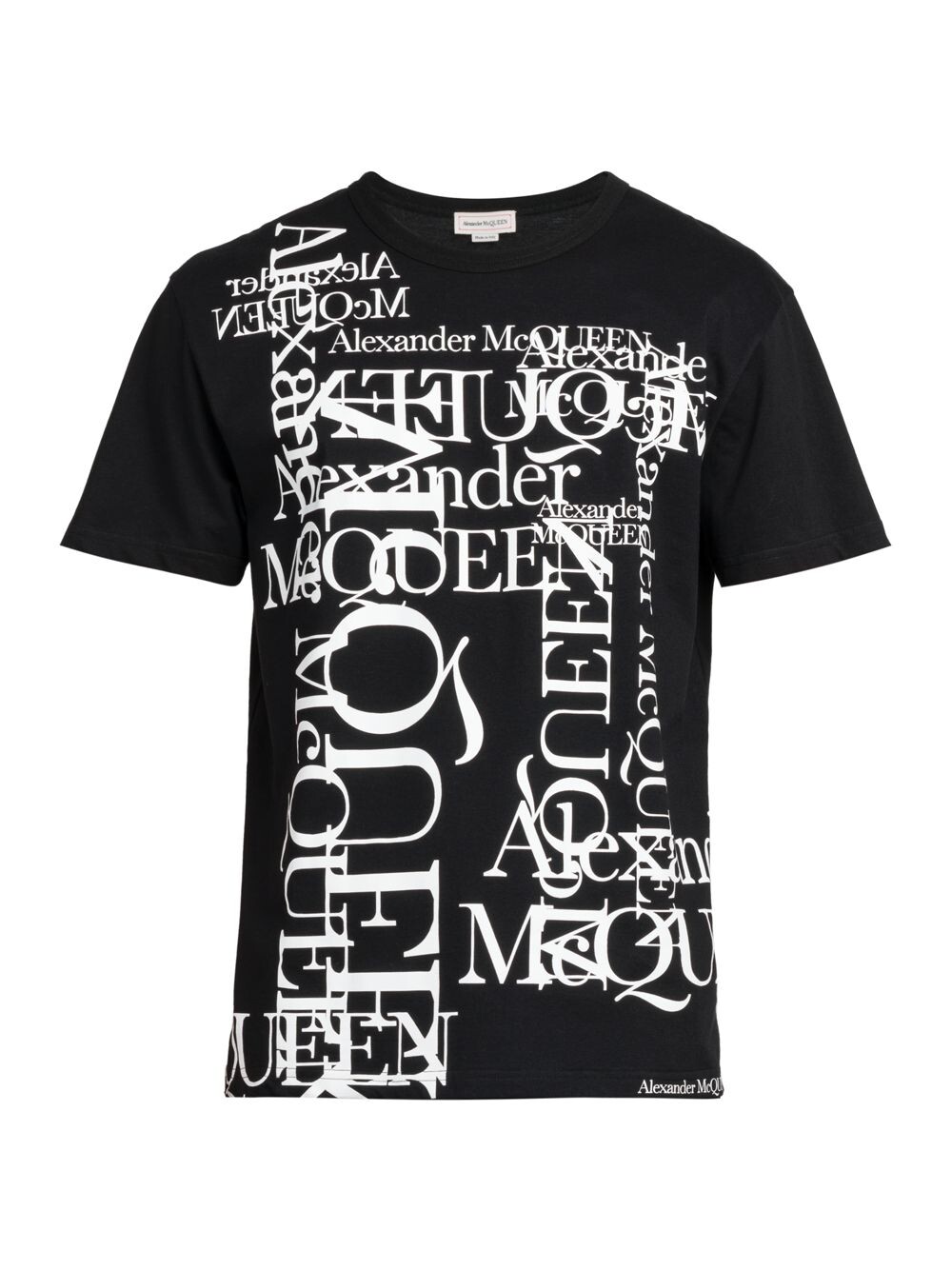 

Хлопковая футболка с логотипом Alexander McQueen, черный