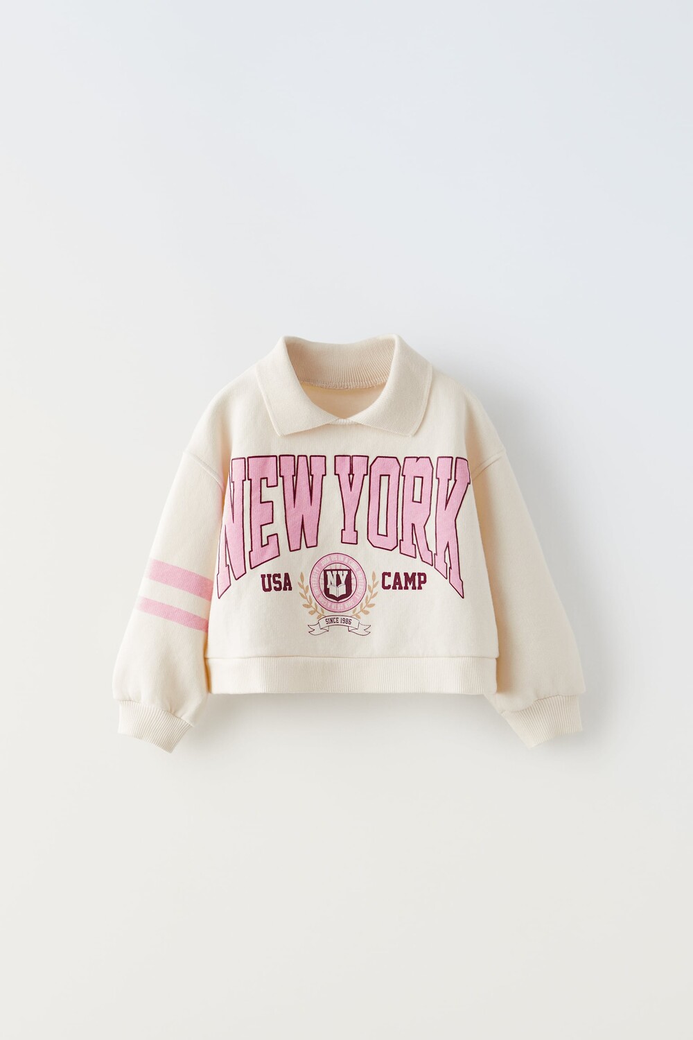 

Свитшот new york girls Zara, экрю
