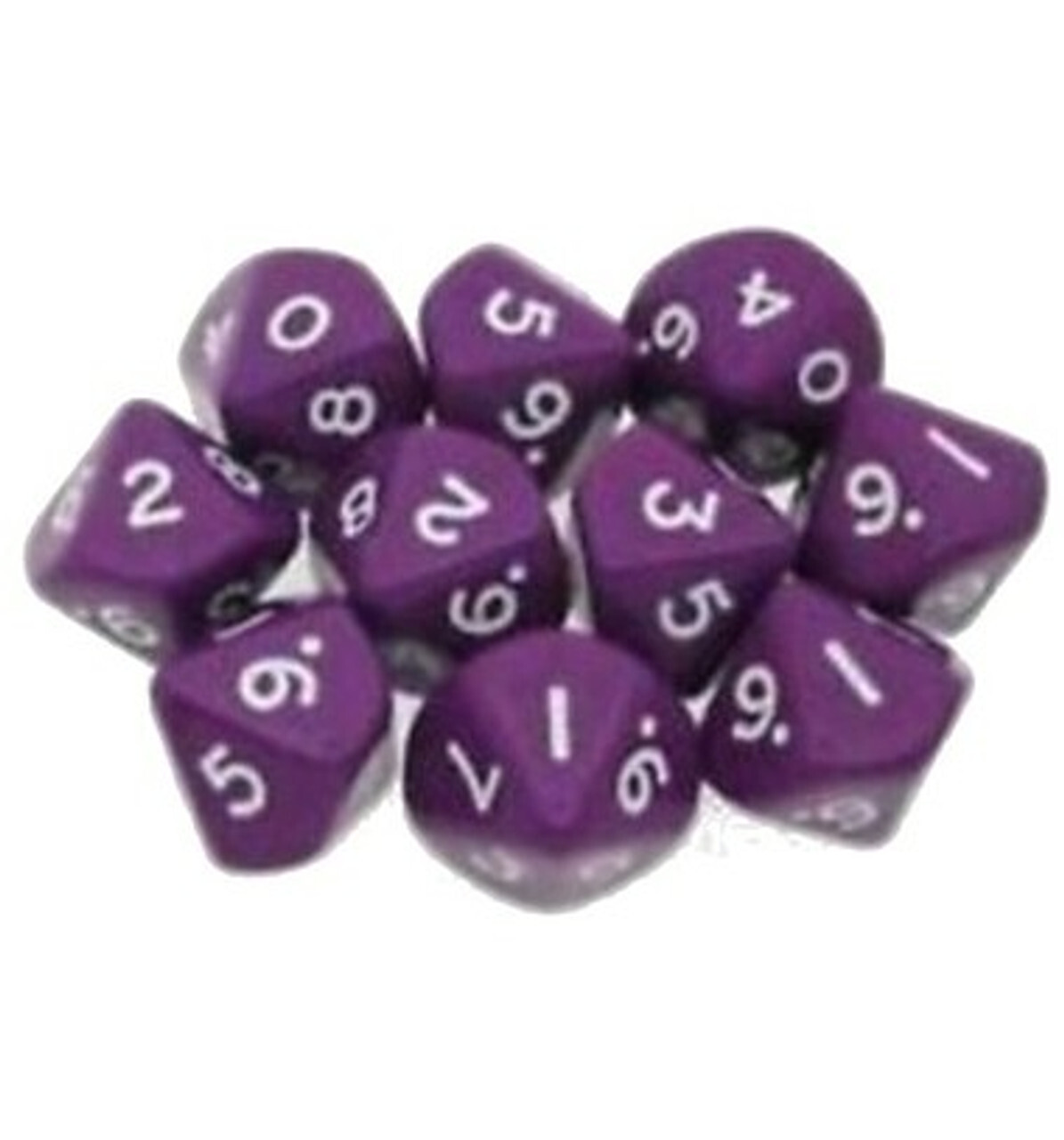 

Аксессуары Chessex Dice: Opaque - Poly D10 Purple/White (10)