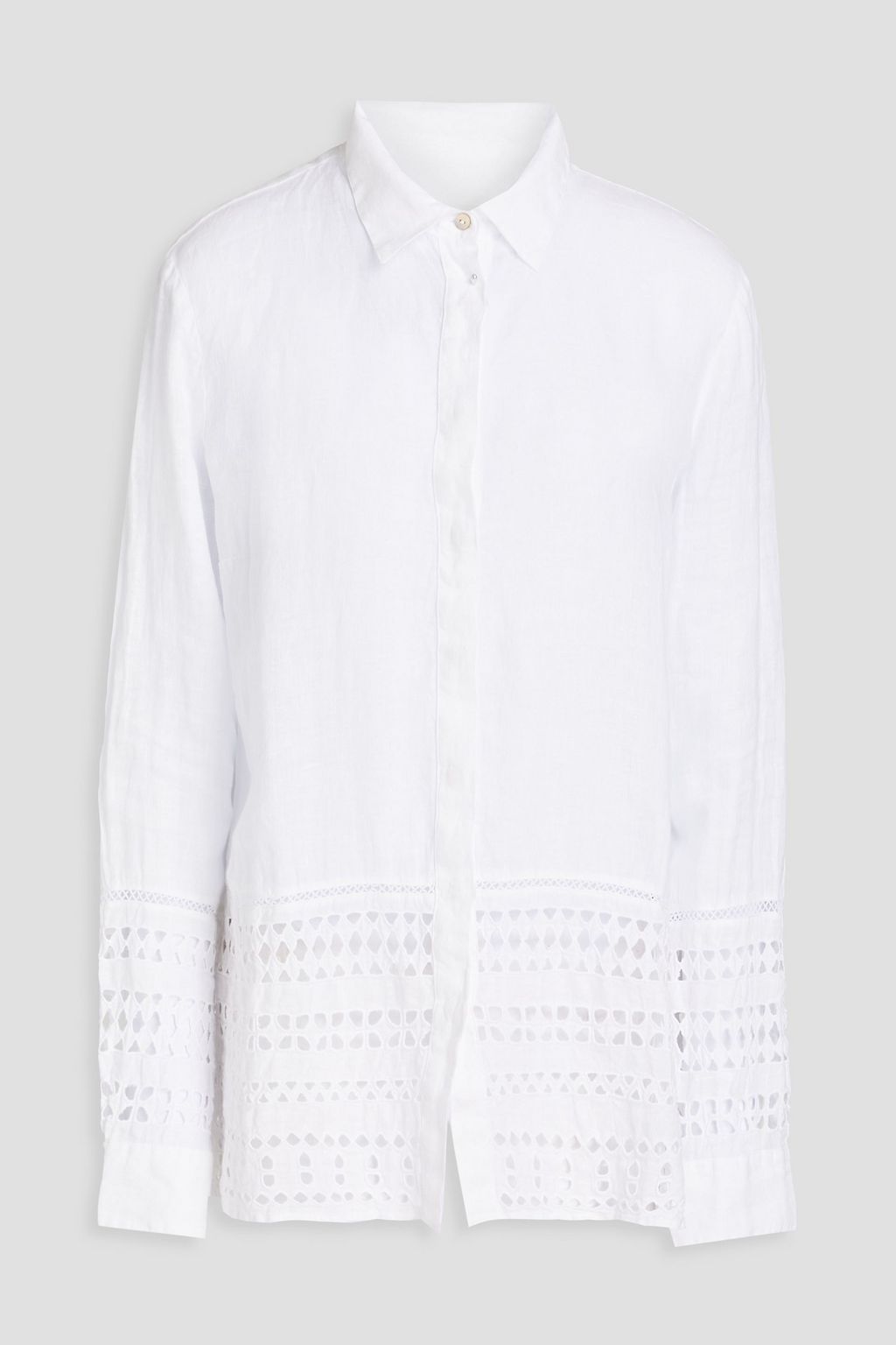 Льняная рубашка Broderie Anglaise 120% LINO, белый