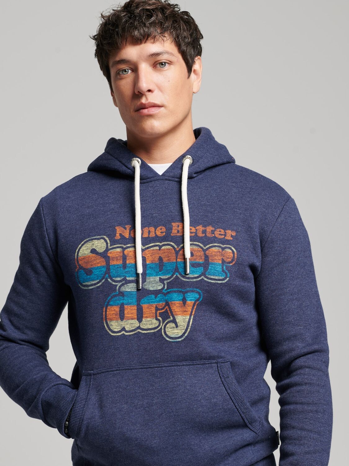 

Классическая толстовка Vintage Cooper Superdry, богатый темно-синий марл