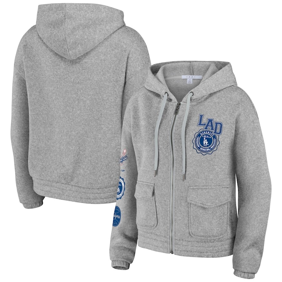 

Толстовка на молнии WEAR by Erin Andrews Los Angeles Dodgers, серый