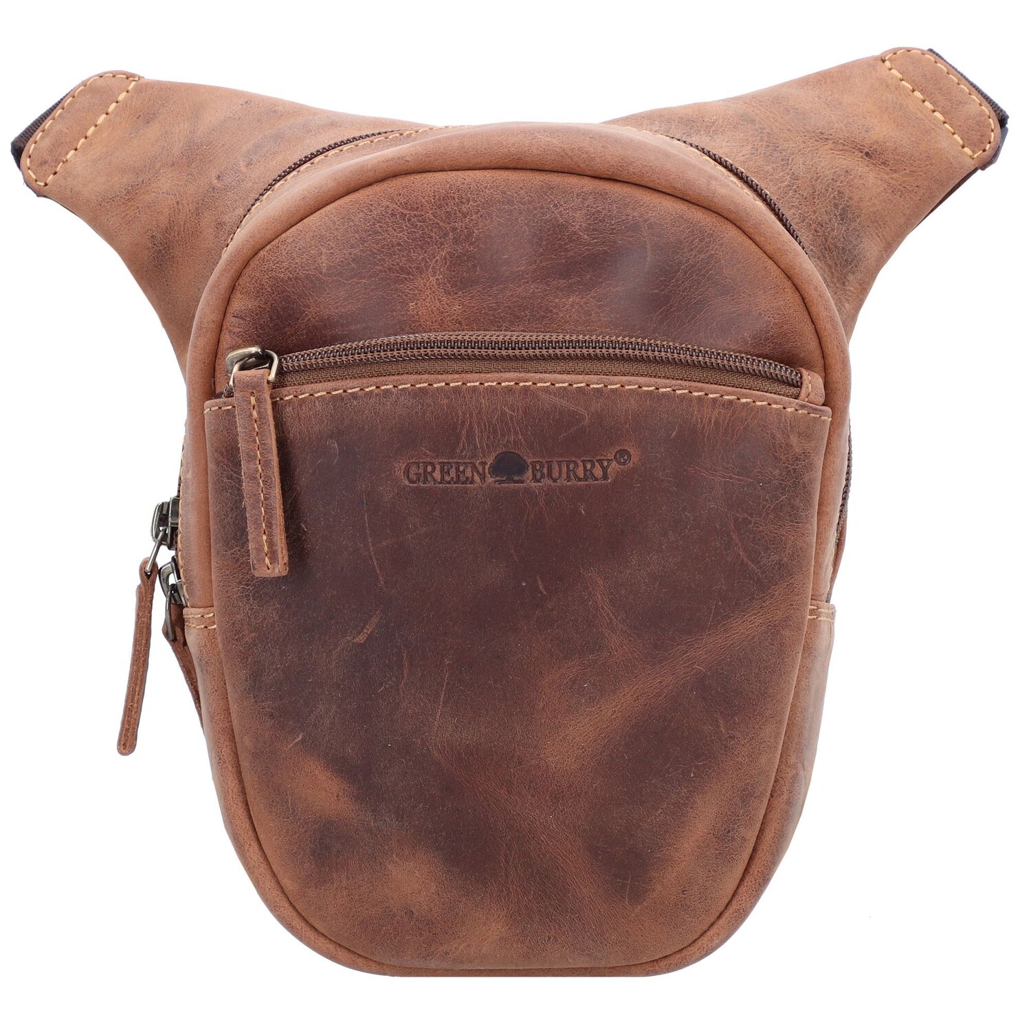 

Сумка через плечо Greenburry Vintage Biker Gürteltasche Leder 20 см, коричневый