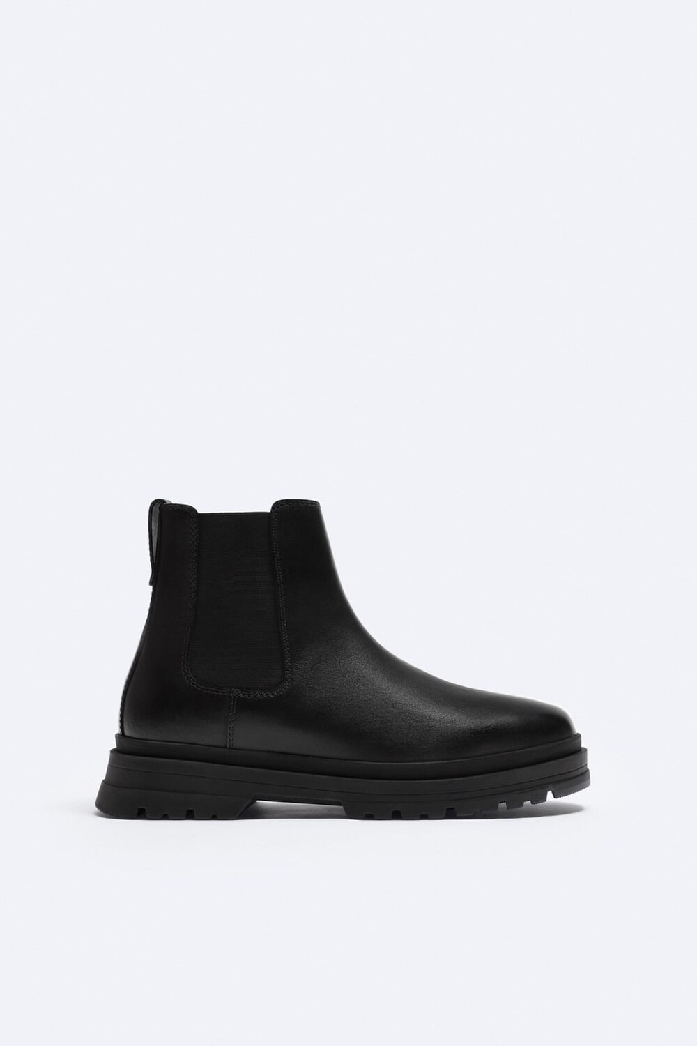 

Кожаные ботинки челси ZARA, черный