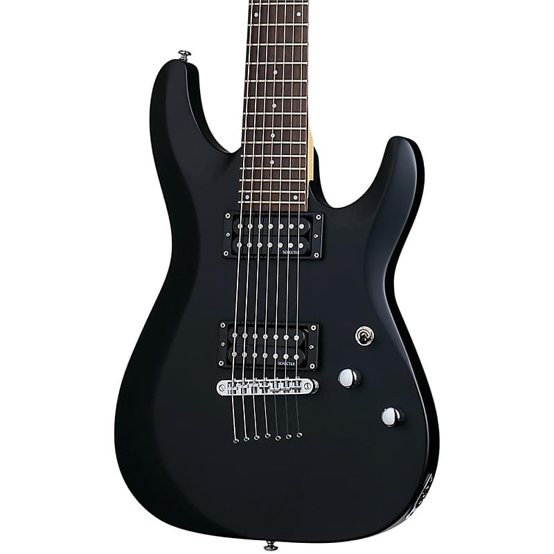 цена Электрогитара Schecter Guitar Research C-7 Deluxe Seven-String Electric Satin Black