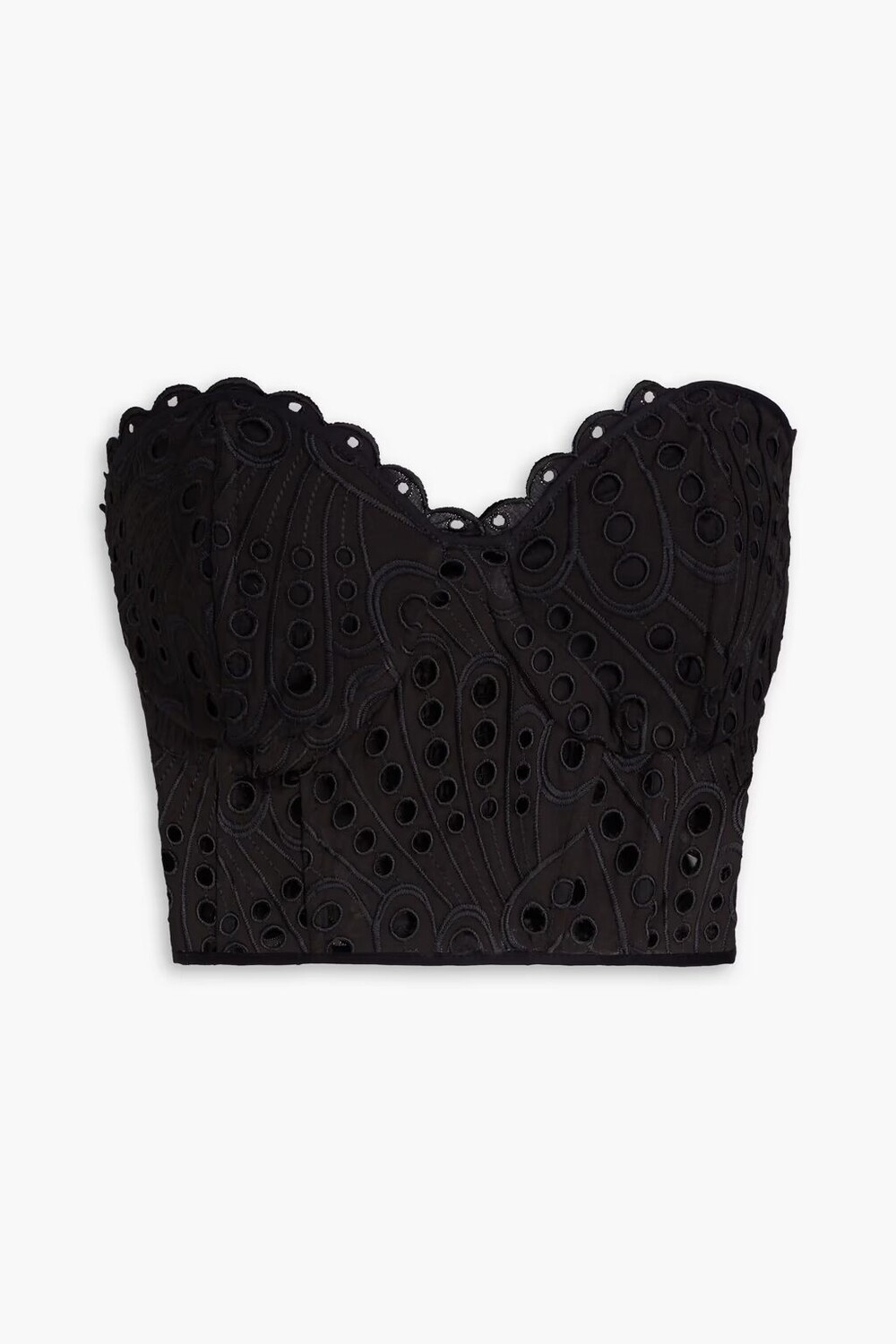 

Топ-бюстье Lita Broderie Anglaise из смесового хлопка Charo Ruiz Ibiza, черный