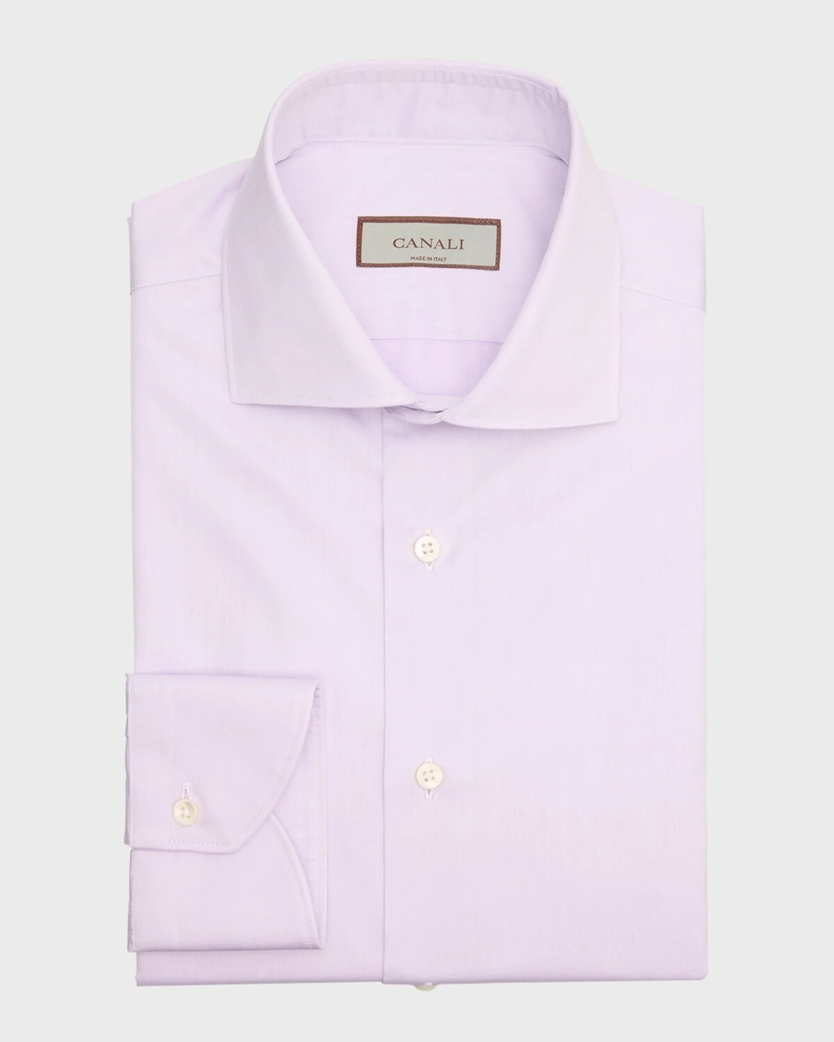 

Мужская однотонная классическая рубашка Canali, цвет Lt Purple