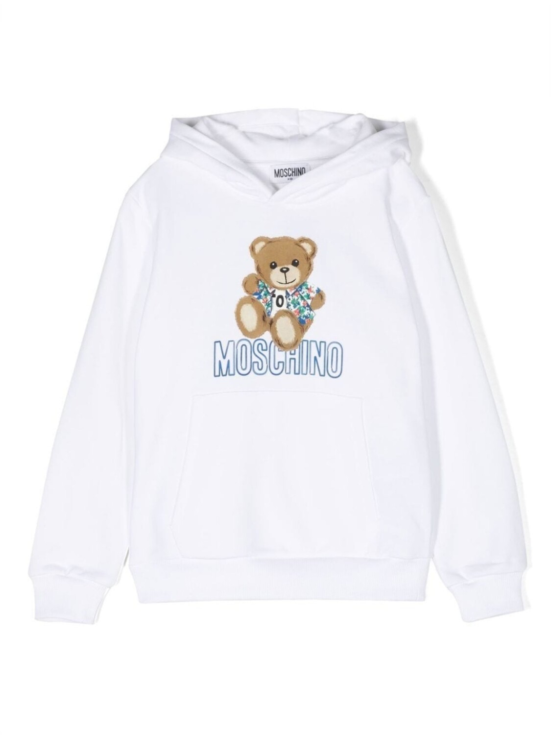 

Moschino Kids худи с логотипом, белый