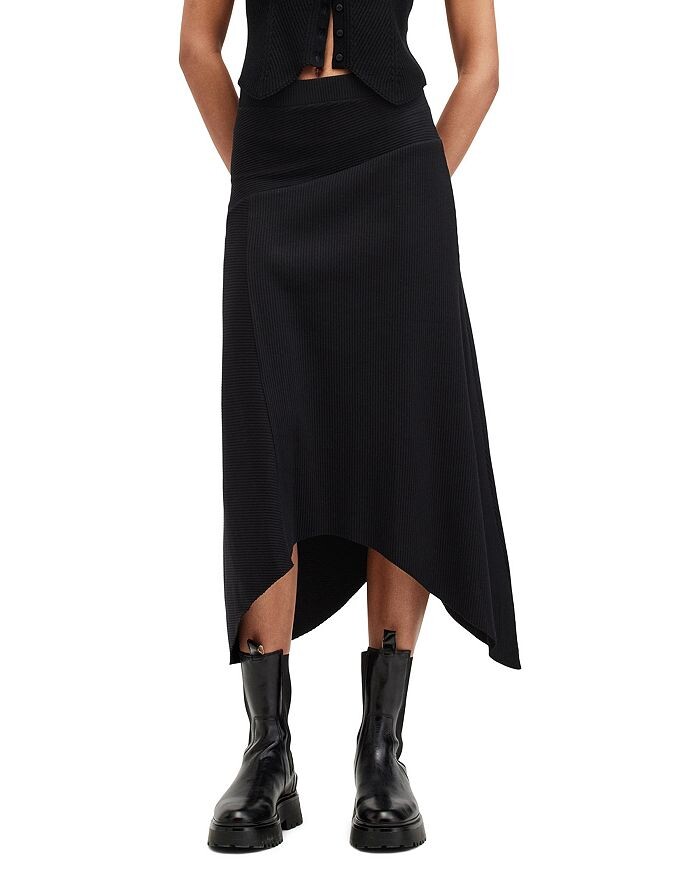 

Юбка в рубчик ALLSAINTS Gia, черный