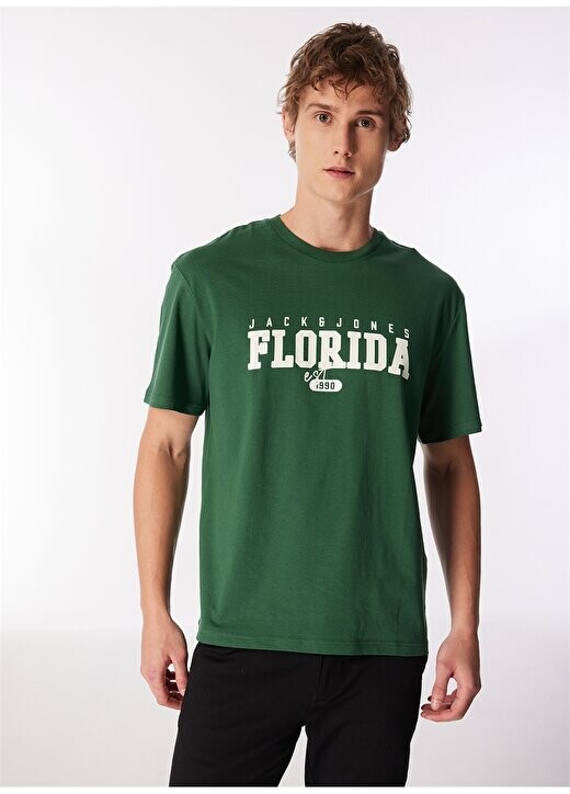

Зеленая мужская футболка с круглым вырезом JJCORY TEE SS CREW NECK Jack & Jones, зеленый