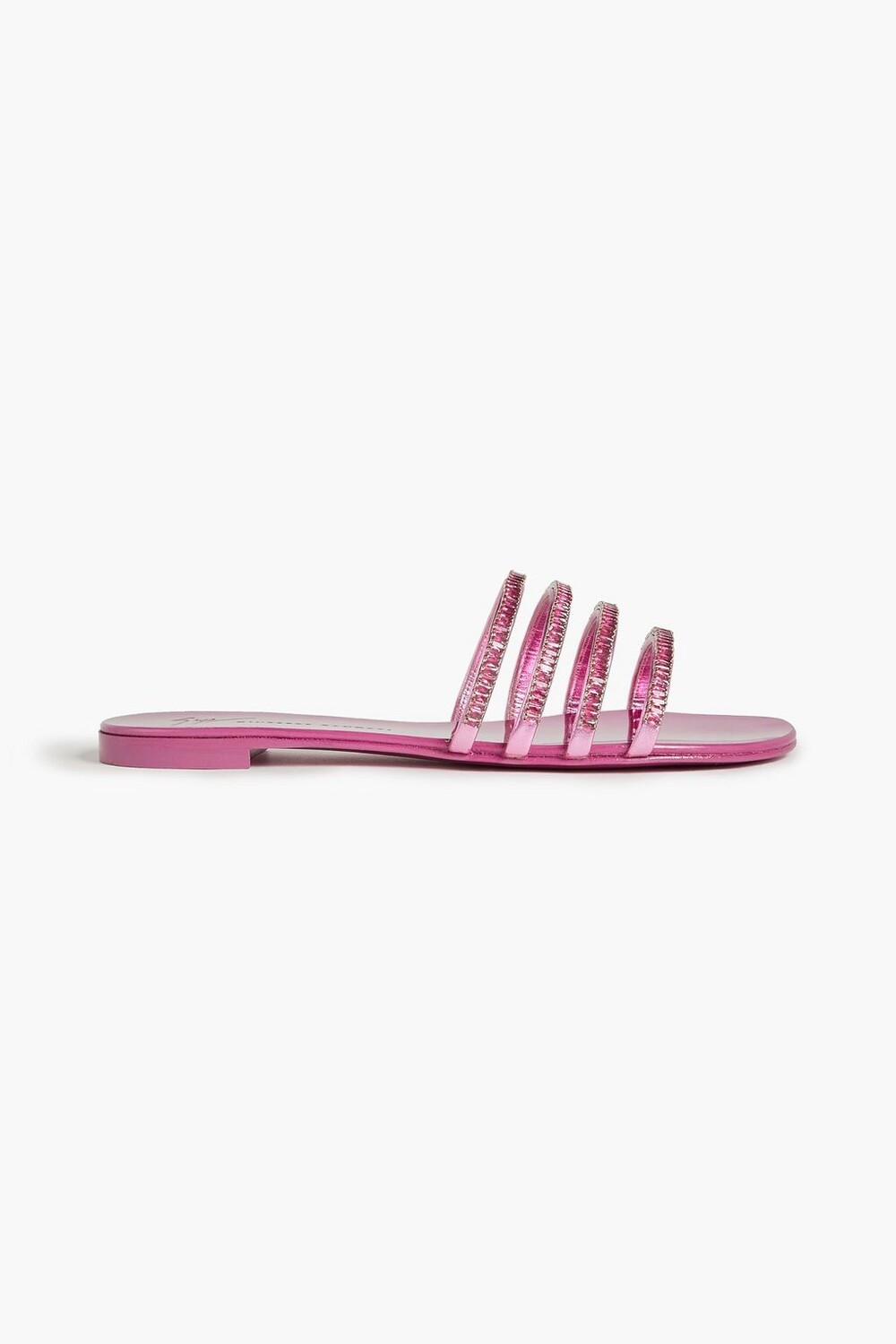 

Босоножки Michela 10 из зеркальной кожи, украшенные кристаллами GIUSEPPE ZANOTTI, розовый