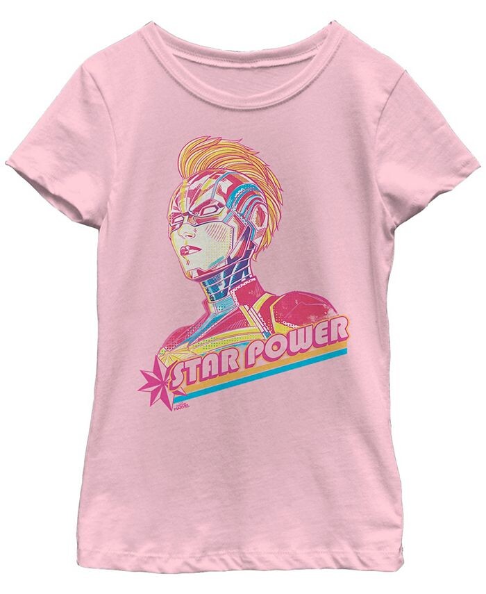 

Футболка Marvel Girls Captain Star Power Hero Fifth Sun, розовый