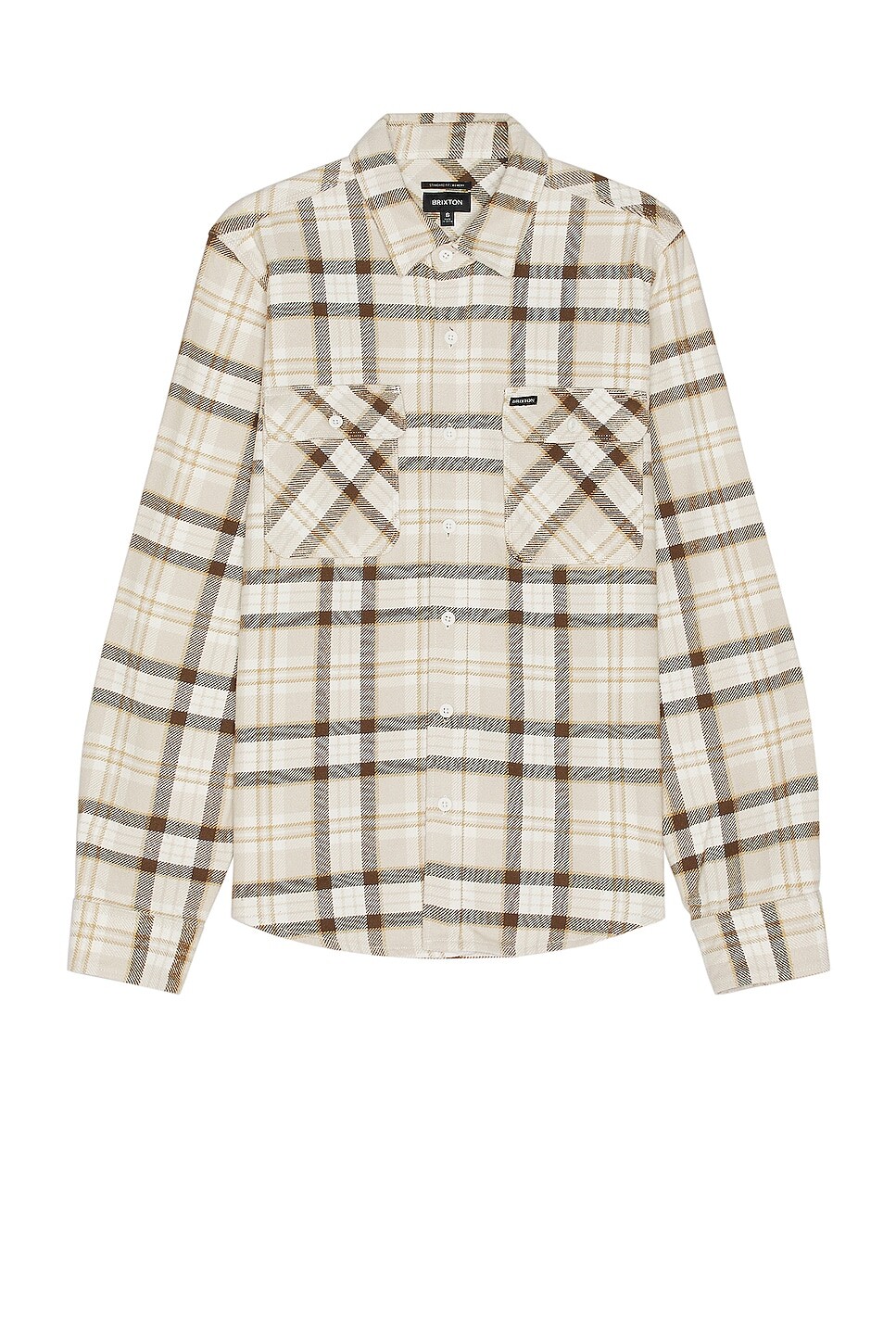 

Рубашка Brixton Bowery Heavy Weight Flannel, цвет Beige, Off White & Desert Palm