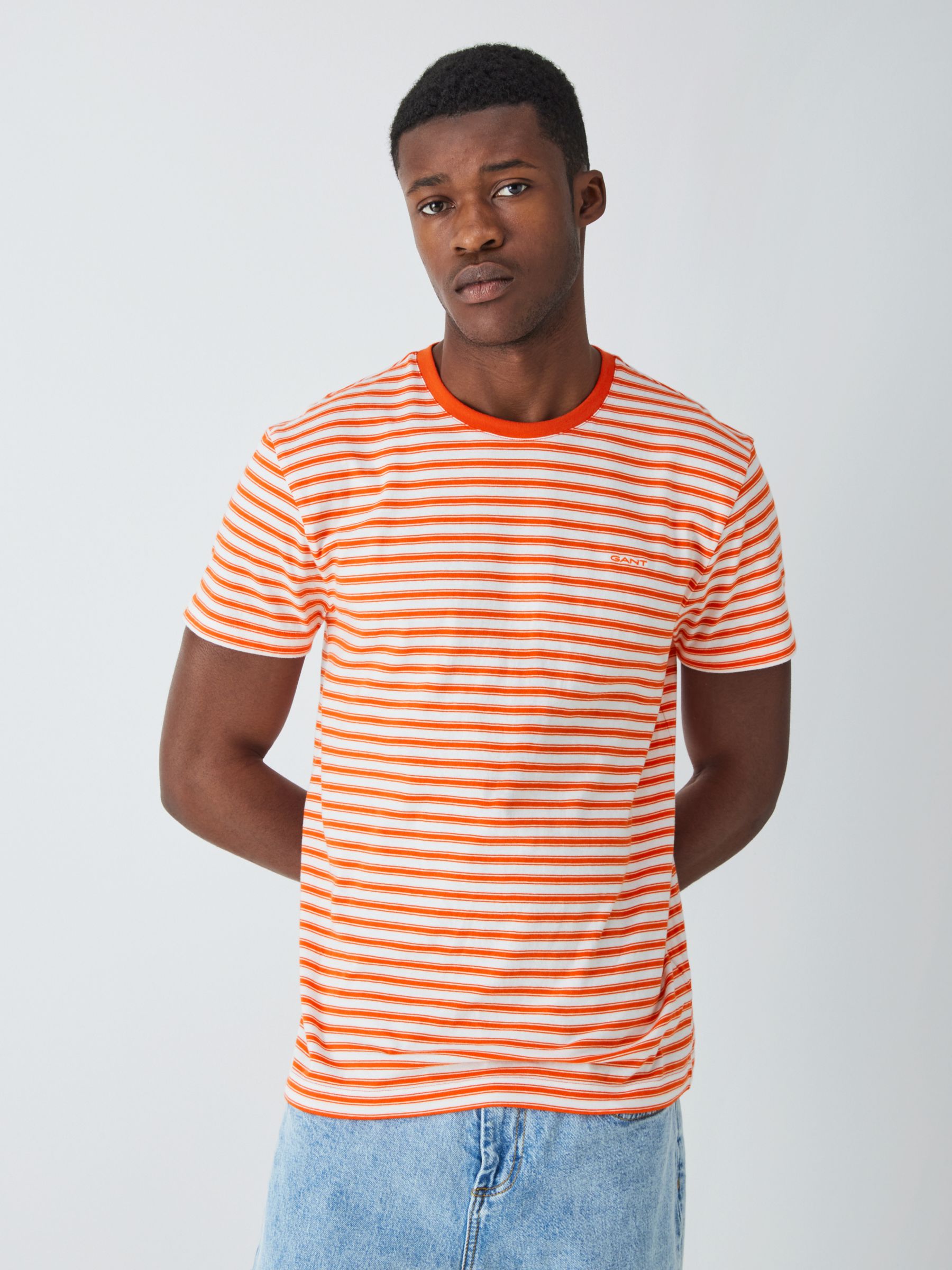 

Футболка GANT Stripe Logo, Грейпфрут