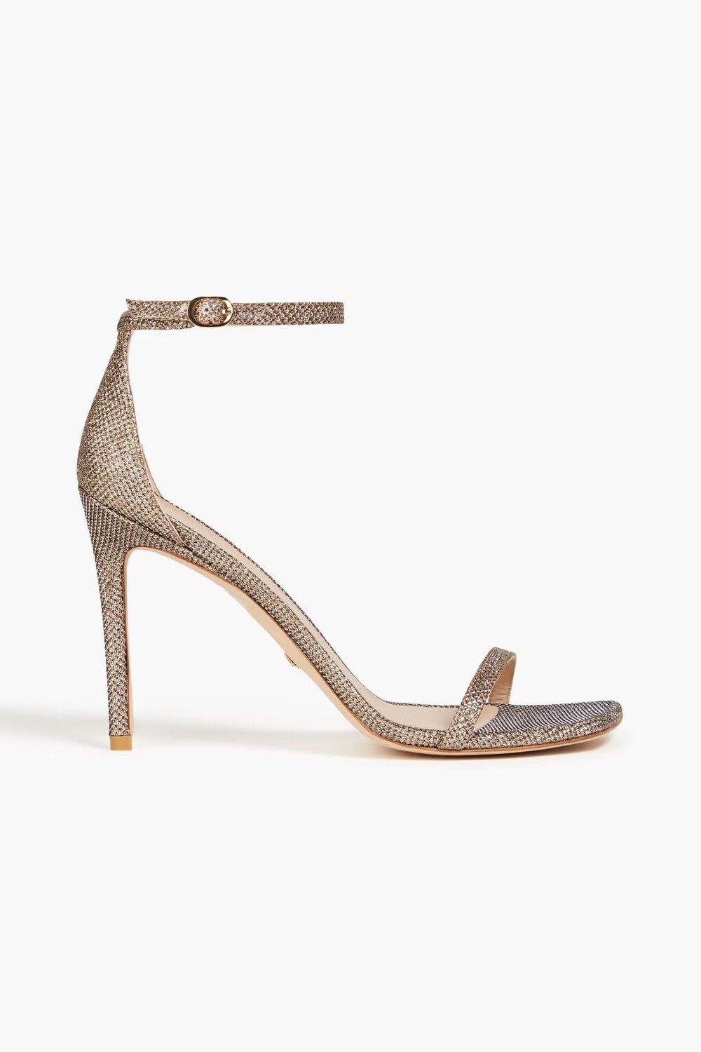 

Сандалии Lamé Stuart Weitzman, платина