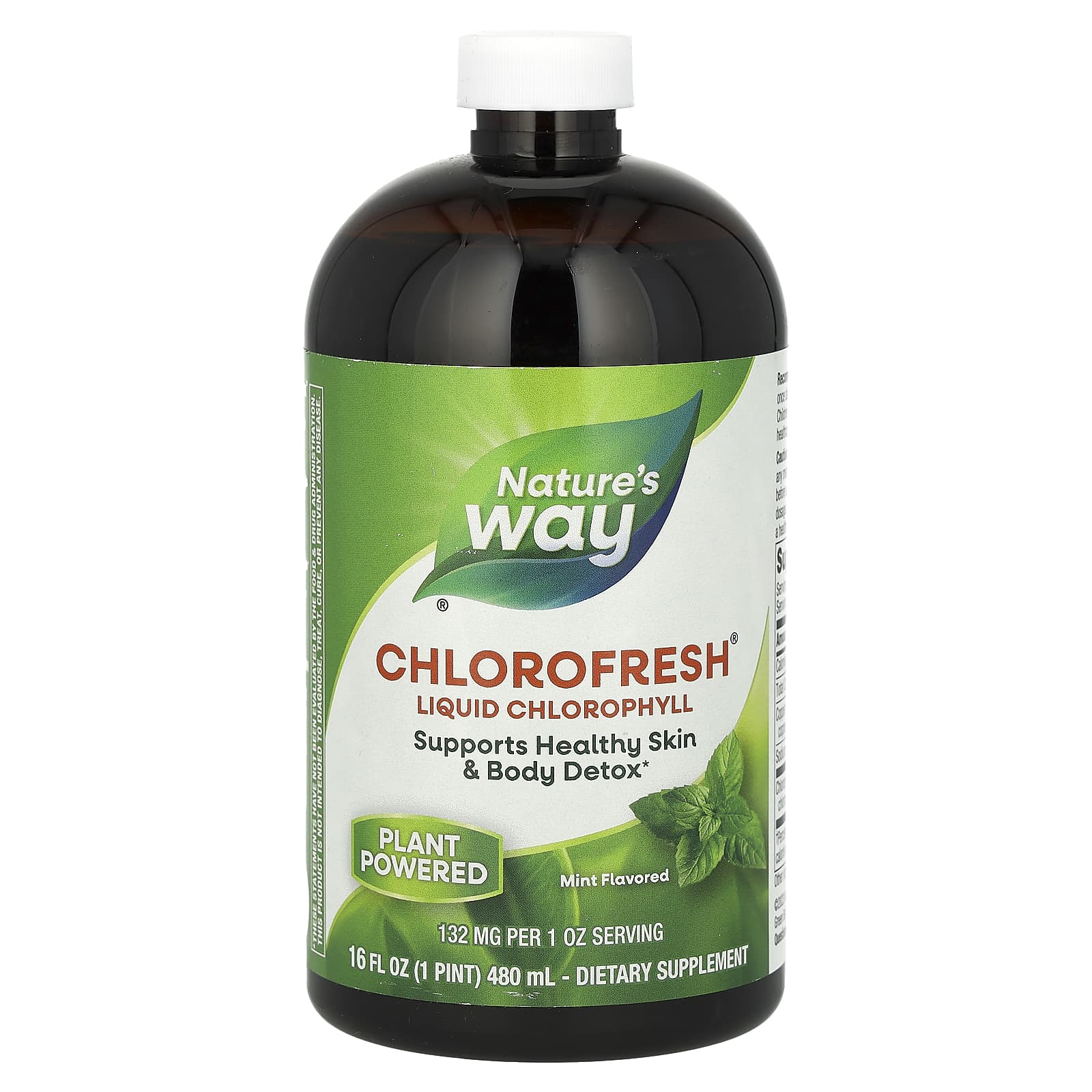 Nature's Way Chlorofresh жидкий хлорофилл с ароматом мяты 16 жидких унций (473,2 мл) nature s way chlorofresh концентрированный хлорофилл 90 мягких таблеток