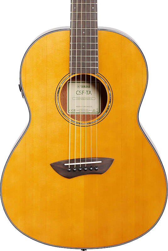 Акустическая гитара Yamaha CSF-TA TransAcoustic Parlor Acoustic-Electric, Vintage Natural w/ Gig Bag