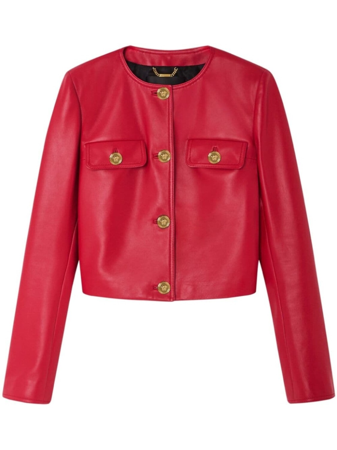 

Versace кожаный пиджак, красный