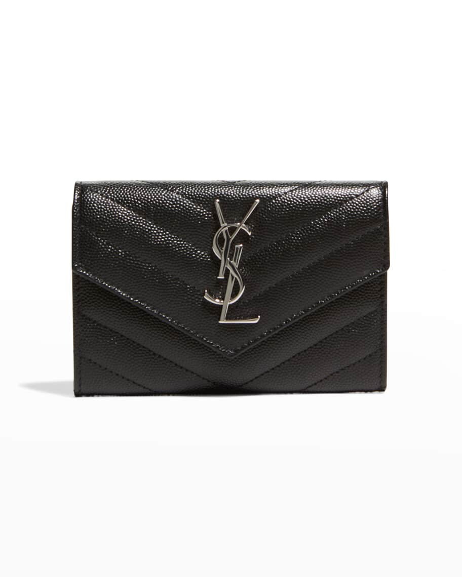 

Визитница YSL Grain de Poudre с V-образным клапаном Saint Laurent
