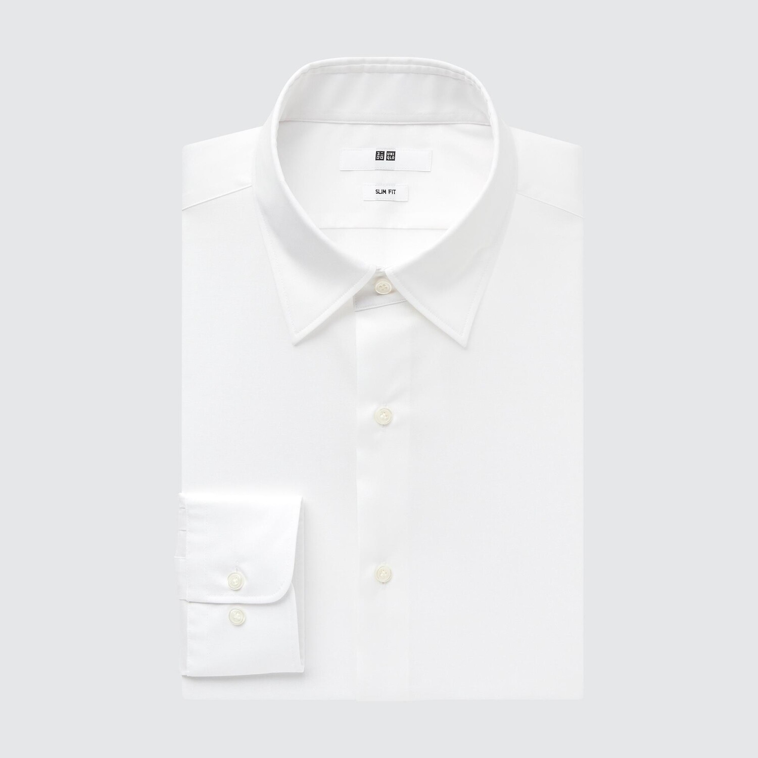 

Рубашка UNIQLO Easy Care узкого кроя, белый