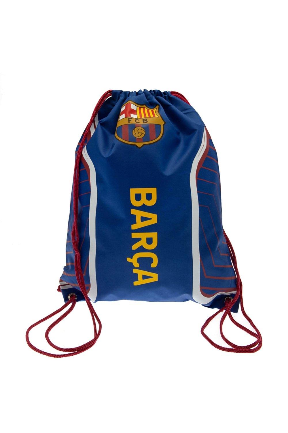 Сумка с гербом на шнурке FC Barcelona, синий