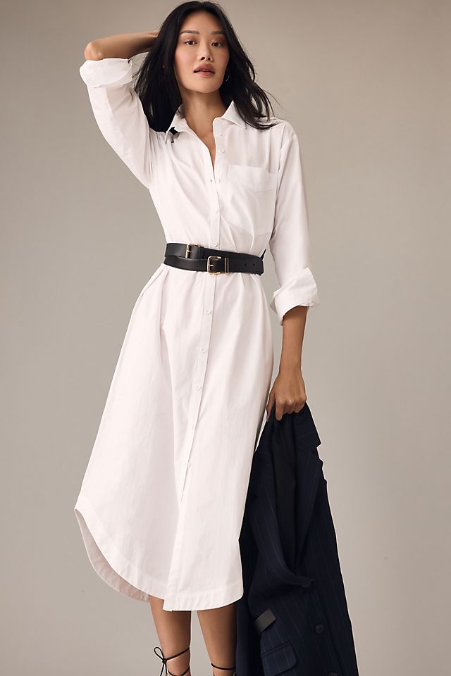 Платье-рубашка Soren от Maeve с длинными рукавами, белый