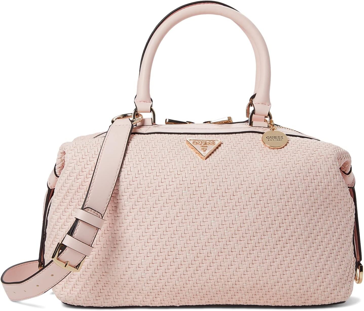 

Сумка GUESS Hassie Soho Satchel, цвет Powder Pink