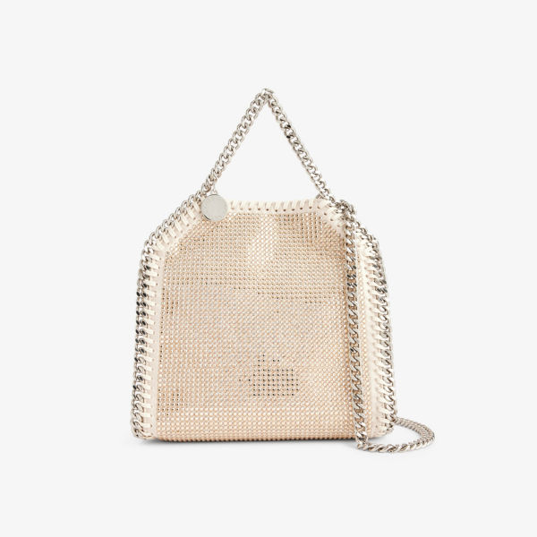 Миниатюрная плетеная сумка на плечо Falabella Stella Mccartney, цвет honey цена и фото
