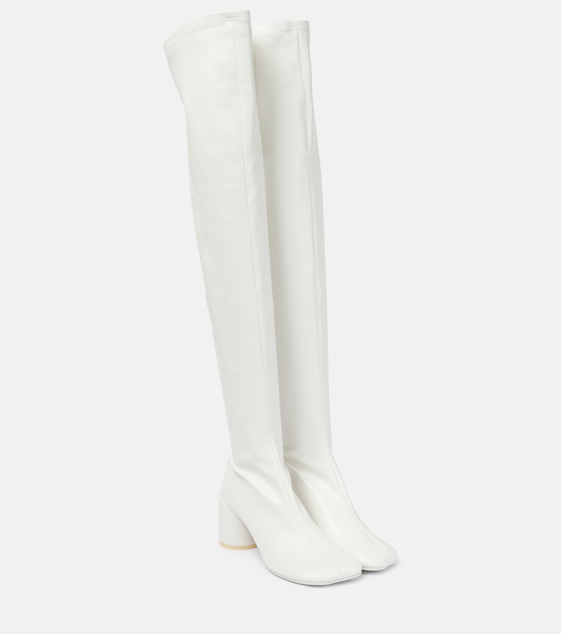 

Анатомические сапоги из искусственной кожи MM6 Maison Margiela, белый