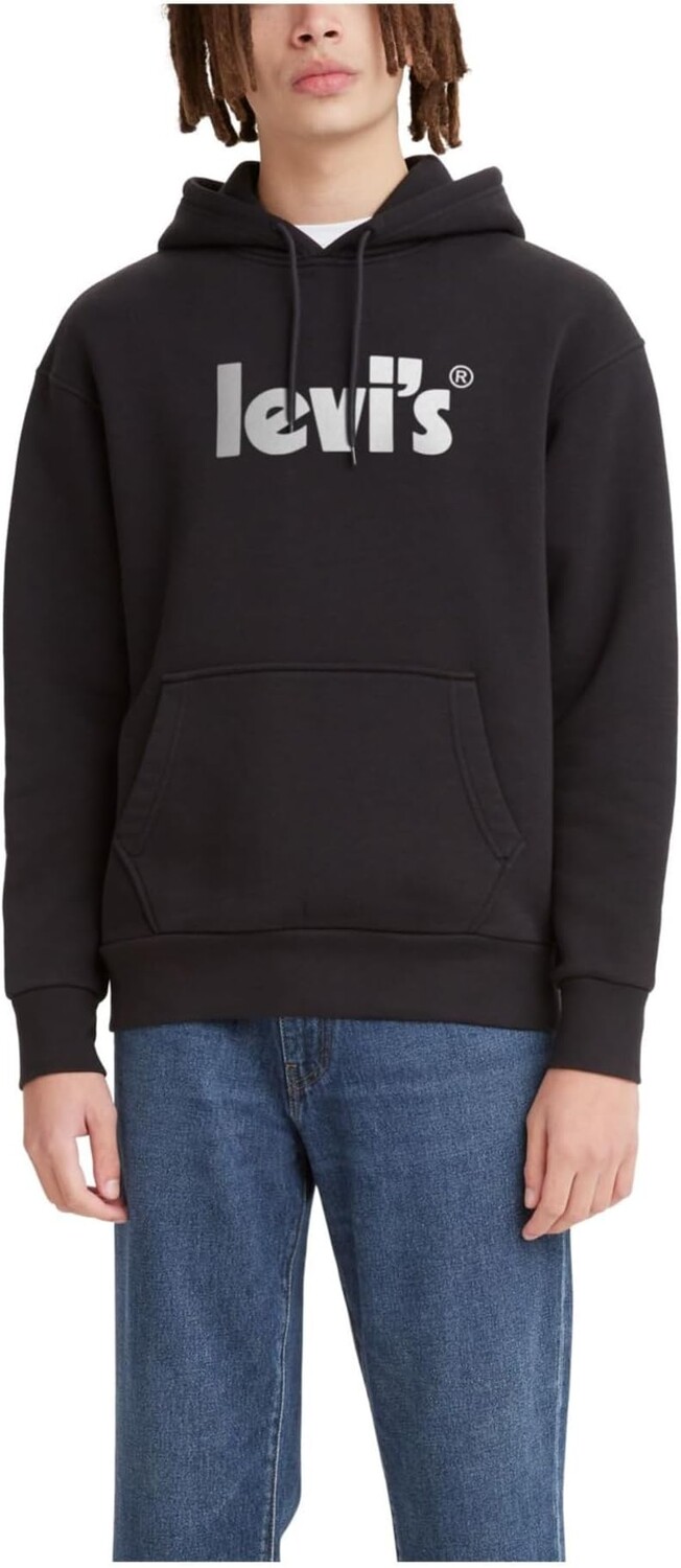 

Толстовка с непринужденным рисунком T3 Levi's, цвет Core Poster Hoodie Caviar