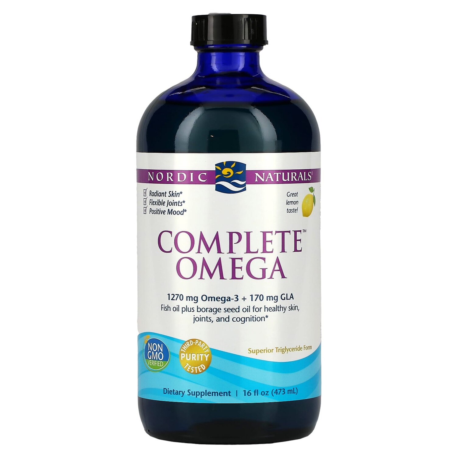 

Complete Omega, лимон, 473 мл (16 жидких унций), Nordic Naturals