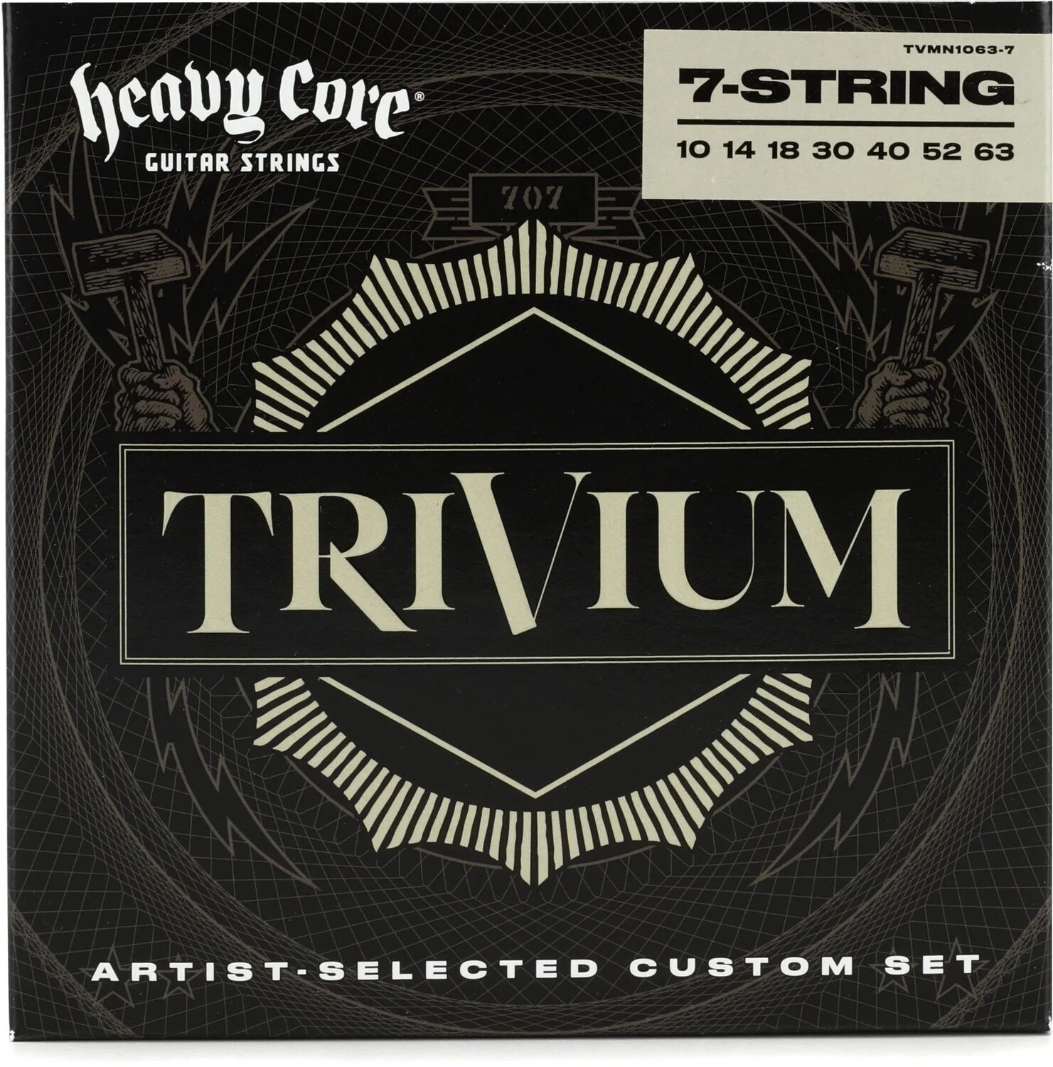 

Струны для электрогитары Dunlop TVMN10637 Heavy Core Trivium — .010-.063, 7-струнные