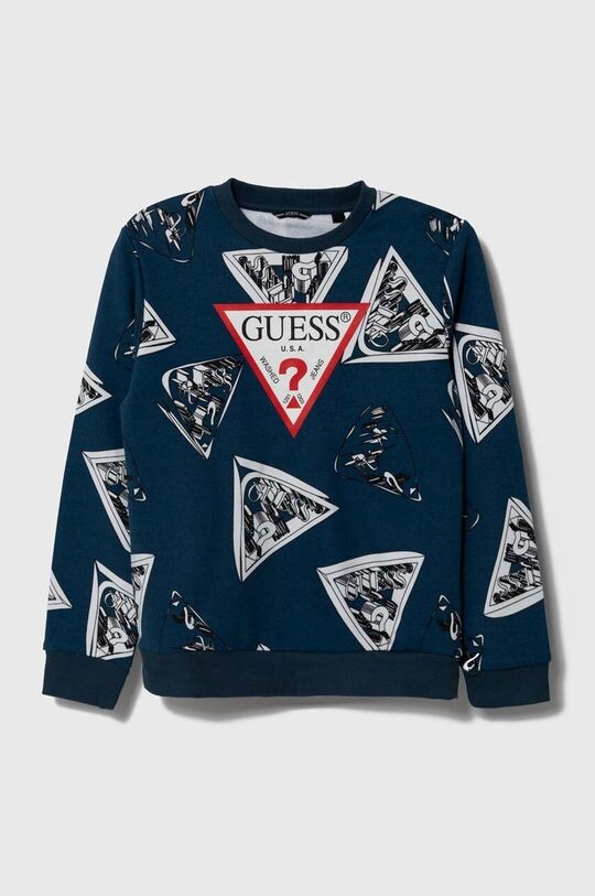 

Детская хлопковая толстовка Guess, синий